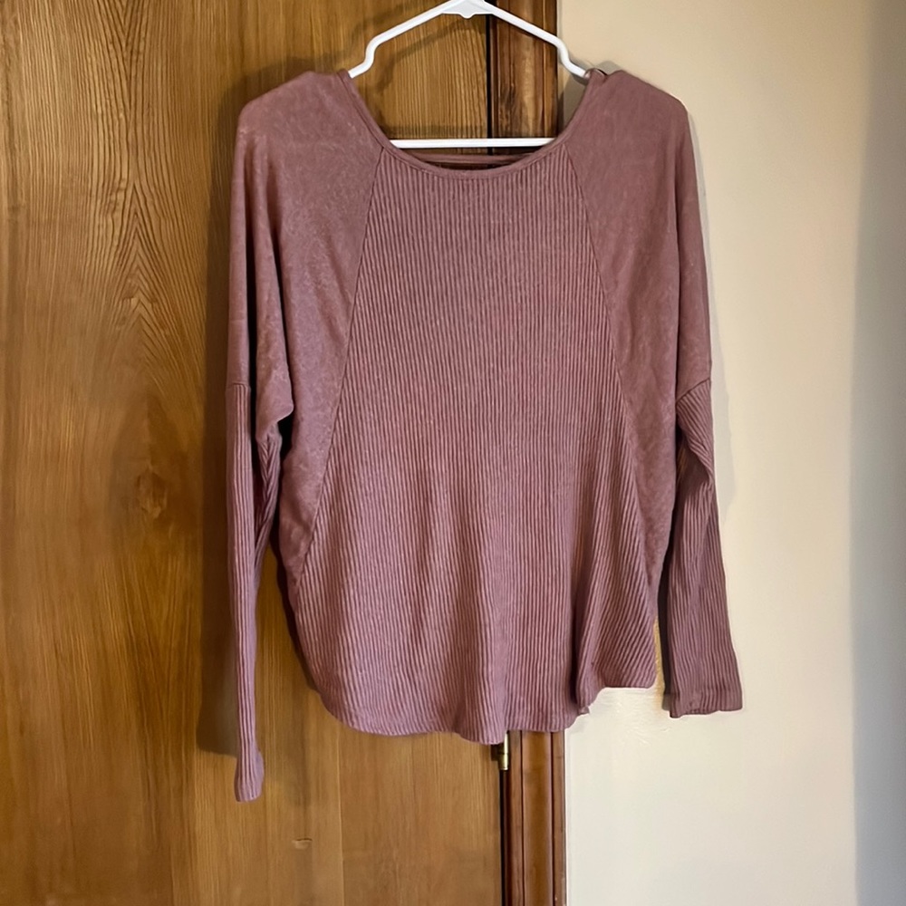 Pink Long Sleeve Tunic Top